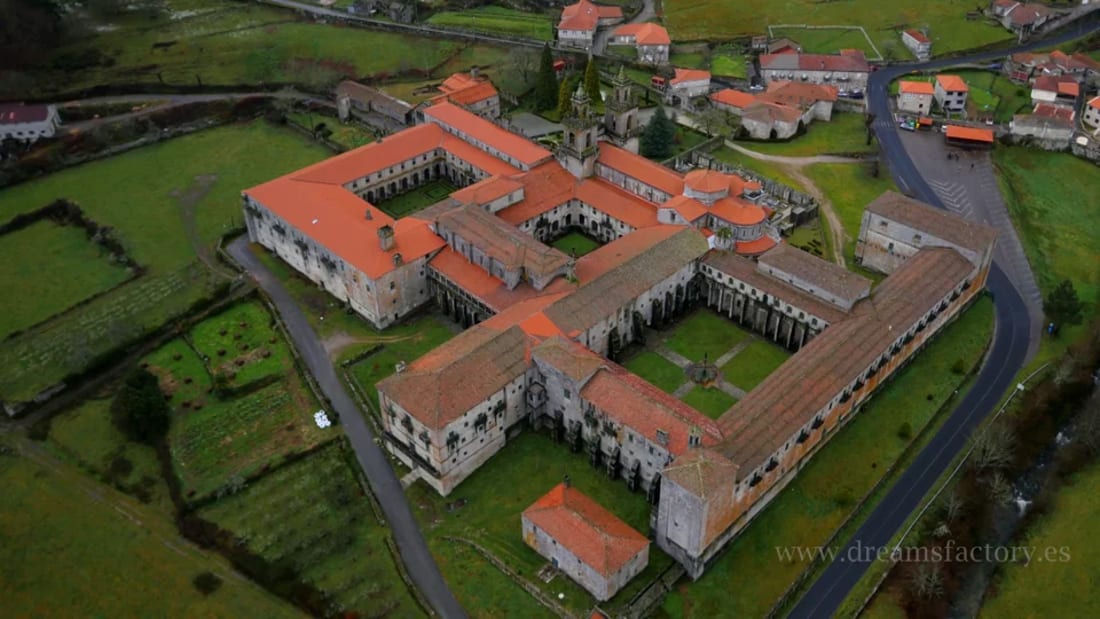 Monasterio de Oseira a vista de dron Aerocamaras