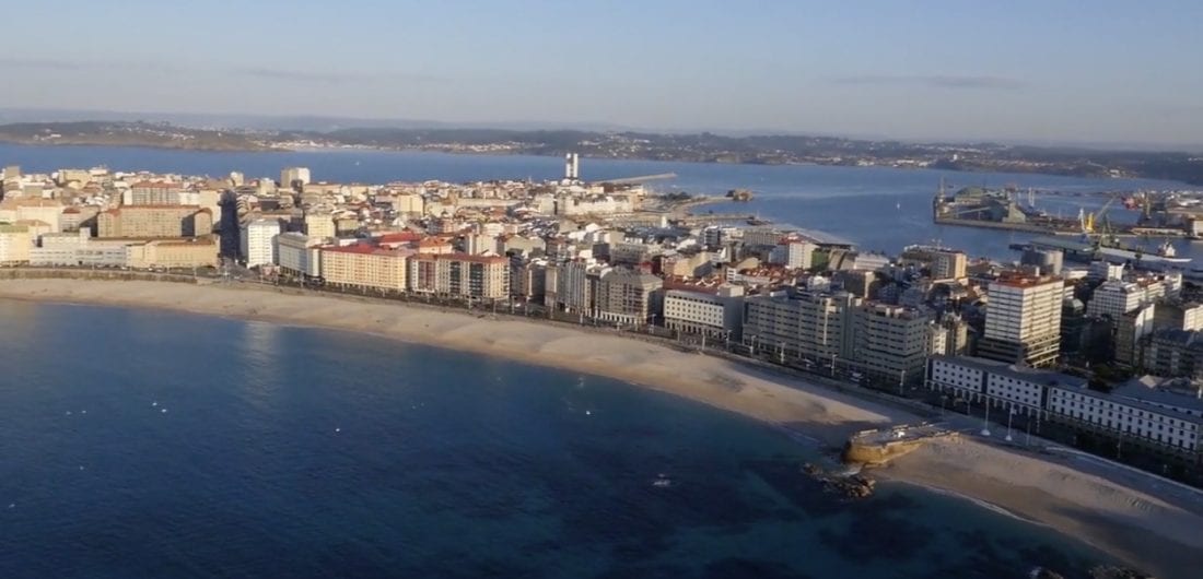 Coruña a vista de dron